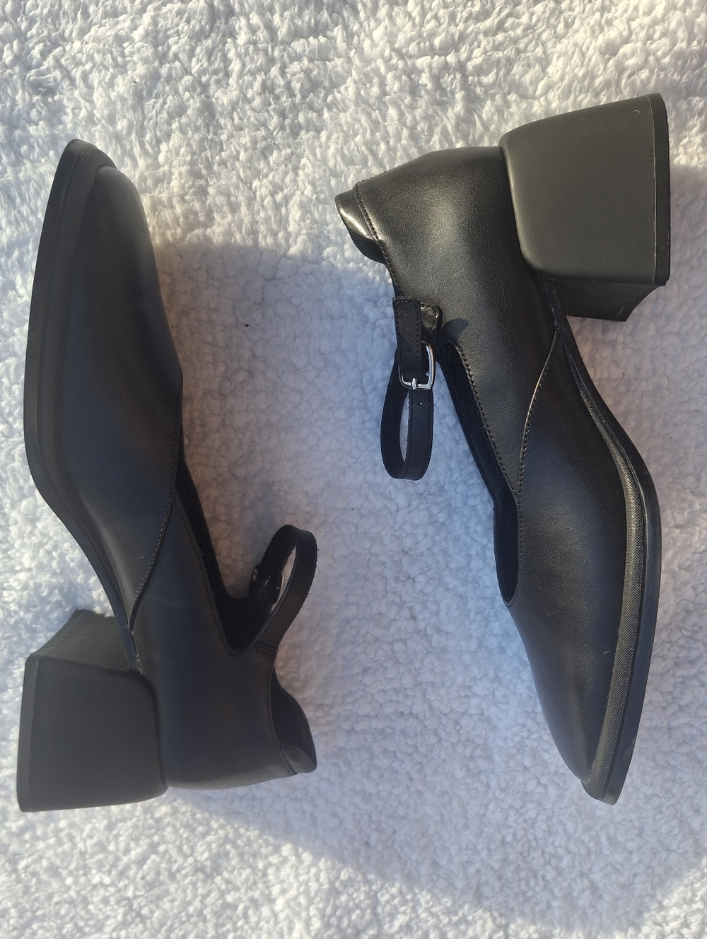 Vagabond Black Leather Square Toe Mary Jane Block Heel  - Size 41 - Picture 6 of 11